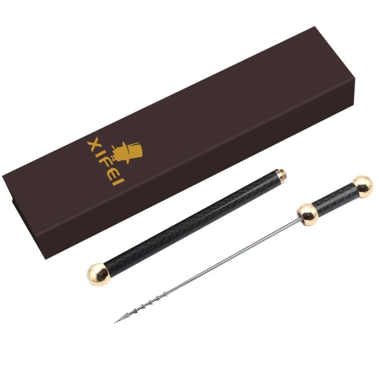 Outil de Perforation de Cigare Parfait en Acier Inoxydable, Aiguille à Pointe Perforée, Dredge à Trous, Perforateur Portable en Fibre de Carbone, Accessoires de Fumeur