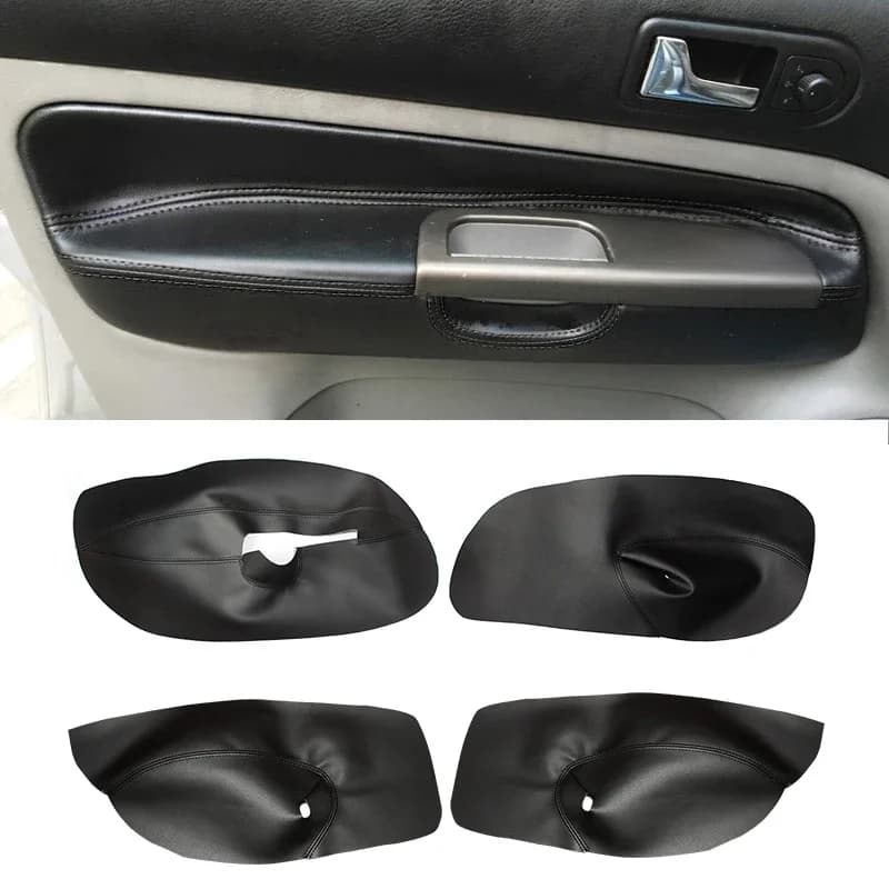 Panneau d'accoudoir de porte de voiture en cuir noir, garniture de couverture, LHD uniquement, 4 portes, VW Golf 4 MK4 Bora Jetta 1998 - 2001 2002 2003 2004 2005