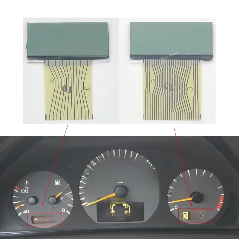 Écran LCD de tableau de bord, affichage du groupe d'instruments pour Mercedes Benz Classe C W202, Classe E W208, CLK W210, SLK 170