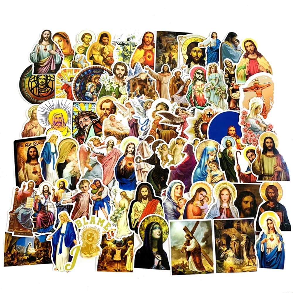 10/30/50/68 pièces jésus Religion chrétienne autocollants téléphone ordinateur portable voiture cas congélateur bagages mur étanche bricolage Graffiti autocollant jouet