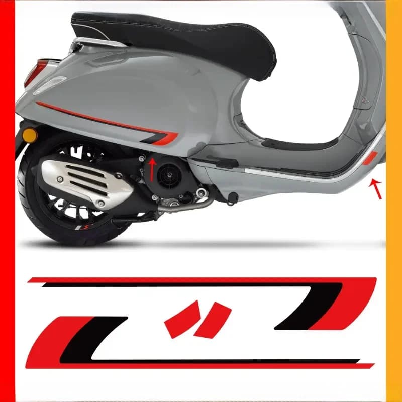 Autocollant réfléchissant pour moto, Kit graphique, accessoires pour étui, décalcomanie pour Vespa Primavera 150 SPRINT 150 GTS 300 ie LXV 125