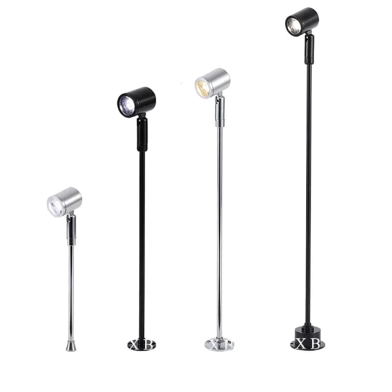 Spots LED Mini, éclairages de plafond encastrés LED 1W, ampoules montées en surface pour armoires, comptoirs, vitrines 100mm/200mm/300mm