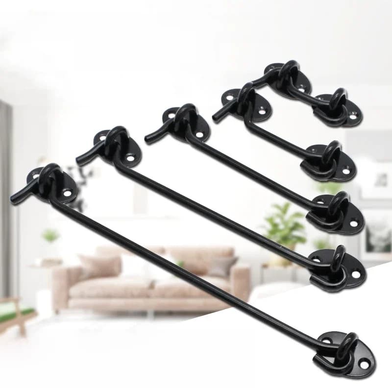 Verrou de fenêtre en acier inoxydable avec interrupteur de sécurité, crochet de fenêtre de cabine, loquet à œillet pour porte, support de fixation silencieux, boucles de porte, loquet de porte.