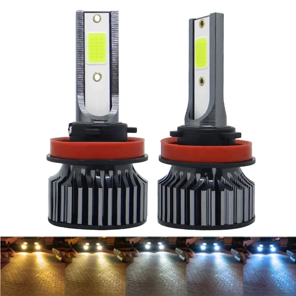 Mini phare de voiture LED H7 H4, sans erreur, H1 H3 H8 H11 9005 HB4 9006 HB5 HB3 HB2 9003 9004 9007, ampoule 6500K 4300K Canbus