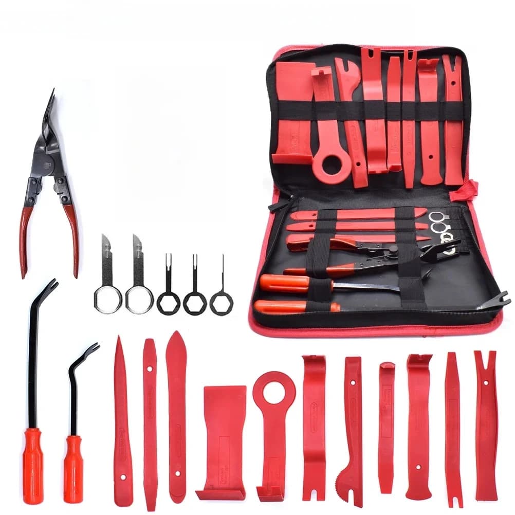 Kit de démontage intérieur des outils de garniture, démontage de la voiture, panneau de porte Audio, lecteur DVD de tableau de bord, démontage de la barre à levier automatique, 19 pièces/ensemble