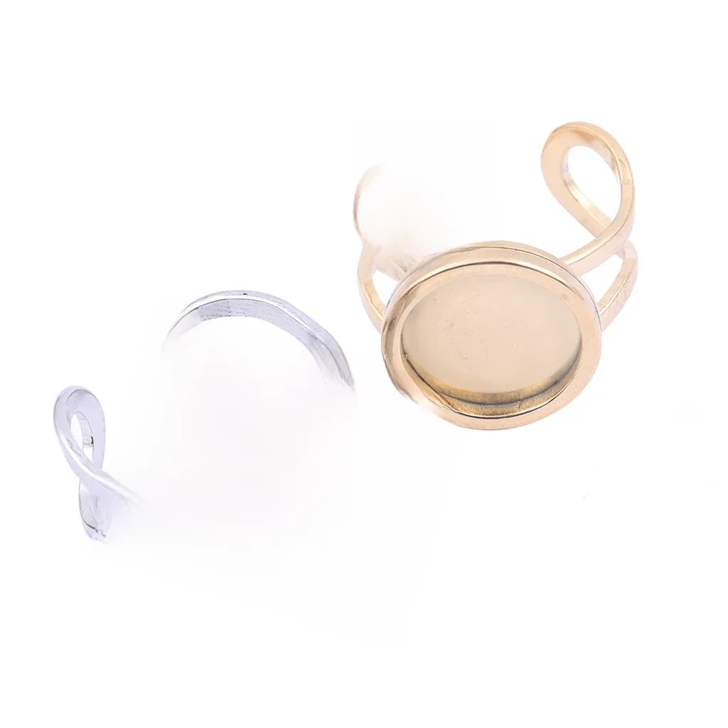 5 pièces en acier inoxydable 10mm 12mm Cabochon anneau lunette réglage vierges bricolage bague Bases pour fournitures de fabrication de bijoux