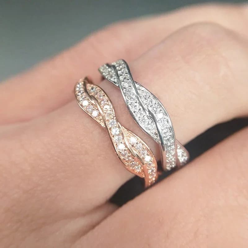 ZDADAN – bagues torsadées en argent 925 pour femmes, bijoux de mariage, cadeaux