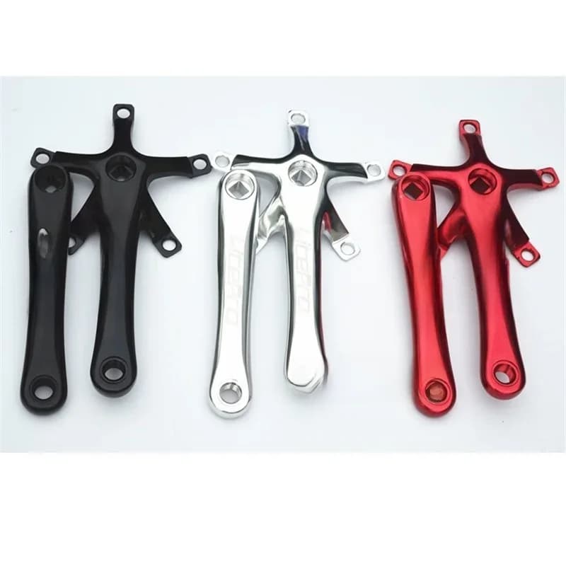 LITEPRO-pédalier de vélo pliant en alliage d'aluminium, 412mm, 130mm, partie de pédalier de 170mm, noir/rouge/argent