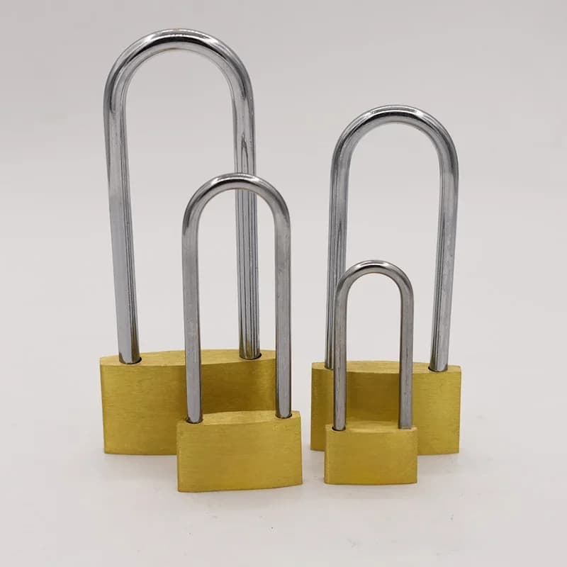 Serrure longue en laiton antirouille, noyau de serrure, bagage de voyage, valise, portail, comprend 3 clés, 30mm, 40mm, 50mm, 60mm