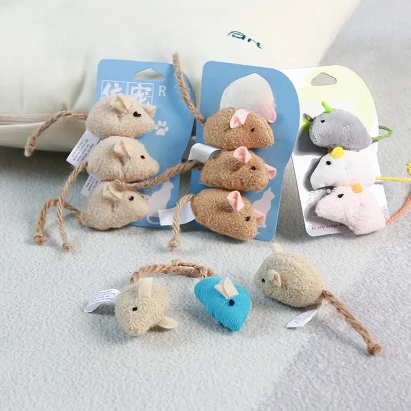 Jouet en peluche d'herbe à chat pour chats, sourire doux, simulation de souris, graines d'herbe à chat, livres de dents interactifs, jouets de jeu amusants pour chatons