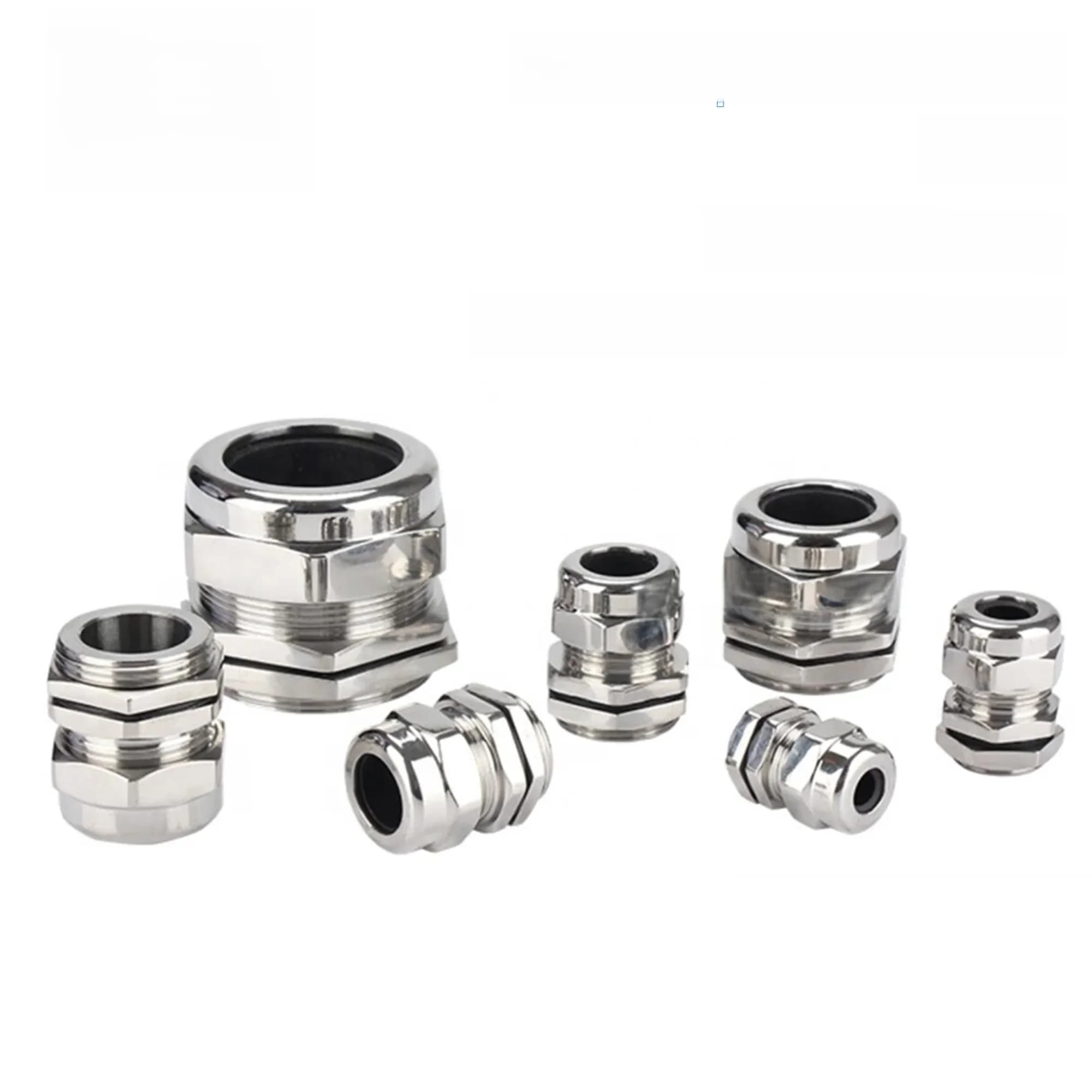 Connecteur de presse-étoupe étanche IP68, câble métrique en laiton nickelé M8 M10 M12 M14 M16 M18-M36 adapté à 18-25mm pour câble de 4 à 8mm