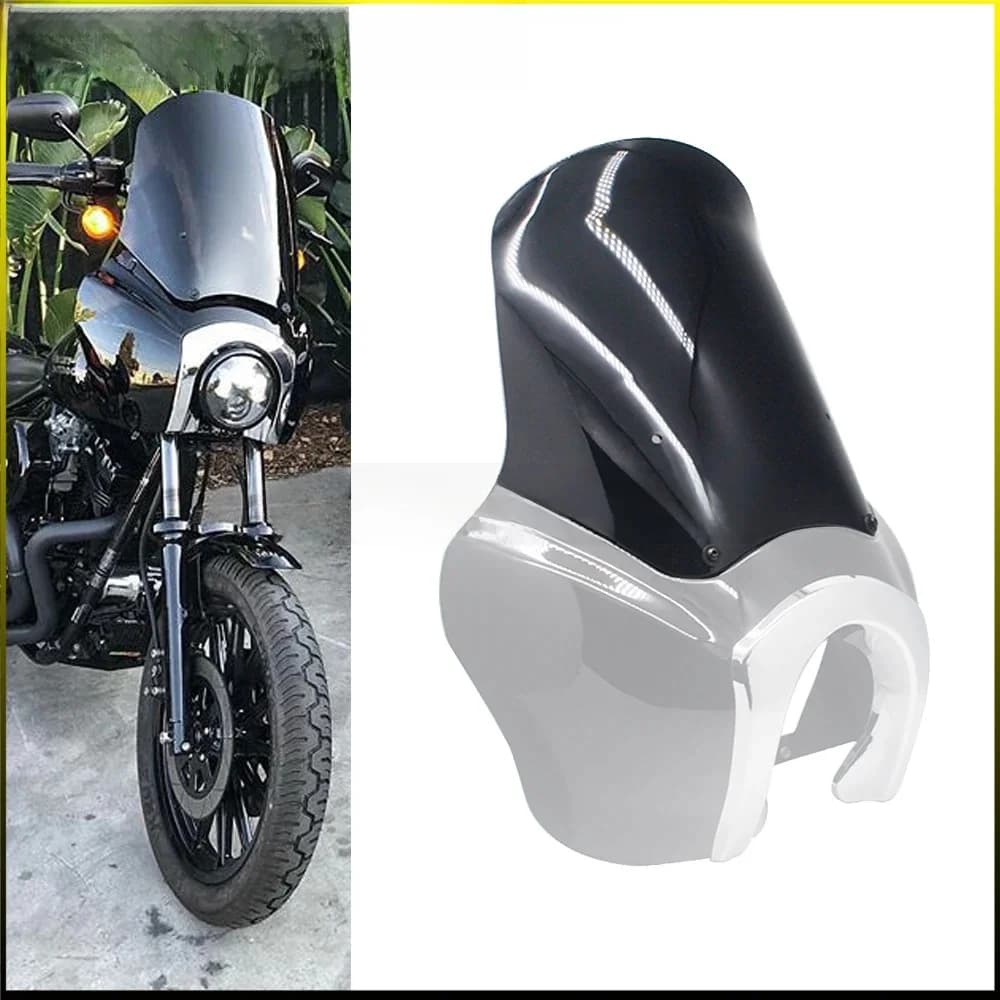 Carénage de phare avant de moto, pare-brise de remplacement, déflecteur d'air de 15 pouces pour Harley Dyna