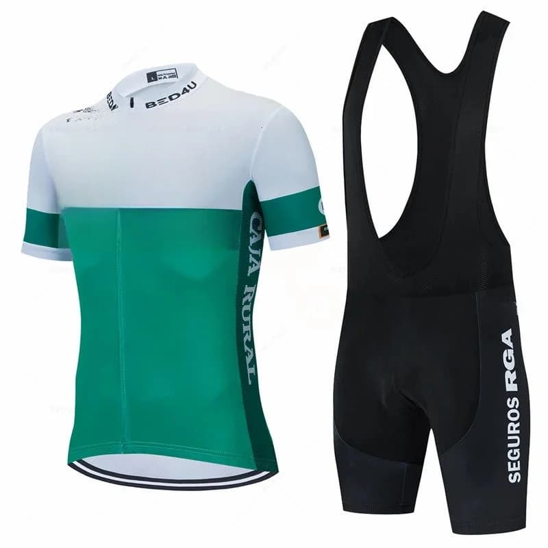 Caja-Ensembles de maillots de cyclisme d'été rural pour hommes, Lesslot Ciclismo zones bre, vêtements de cyclisme à manches courtes, vêtements de vélo à bretelles