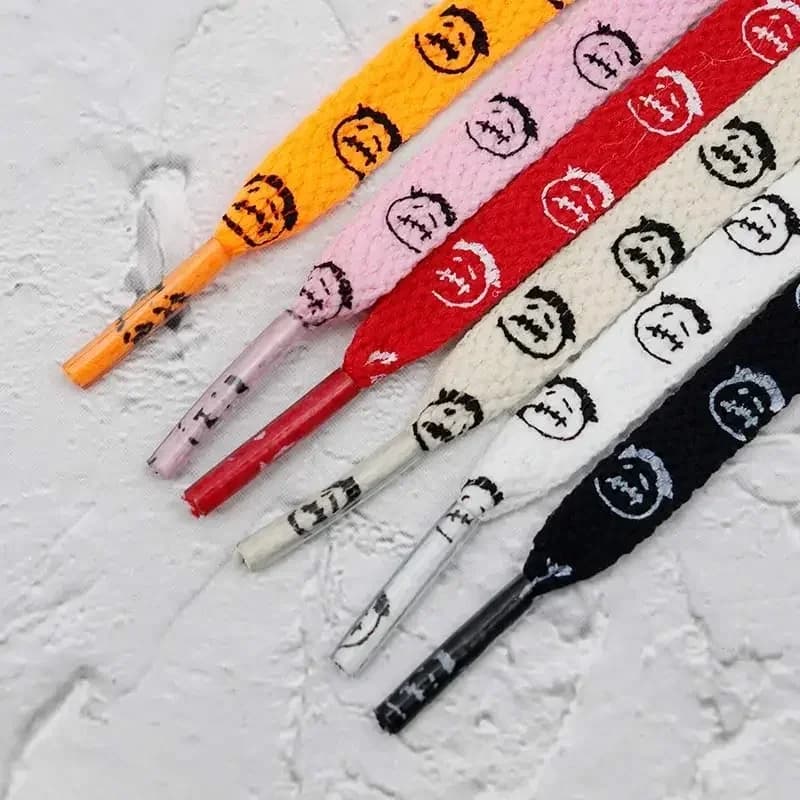 Baskets Travis Hip Grimace imprimées haut de gamme pour hommes, lacets plats, ULlumineuse, design lettre, parfait pour Jumpman 1, Air Force, 11 taches, 8mm