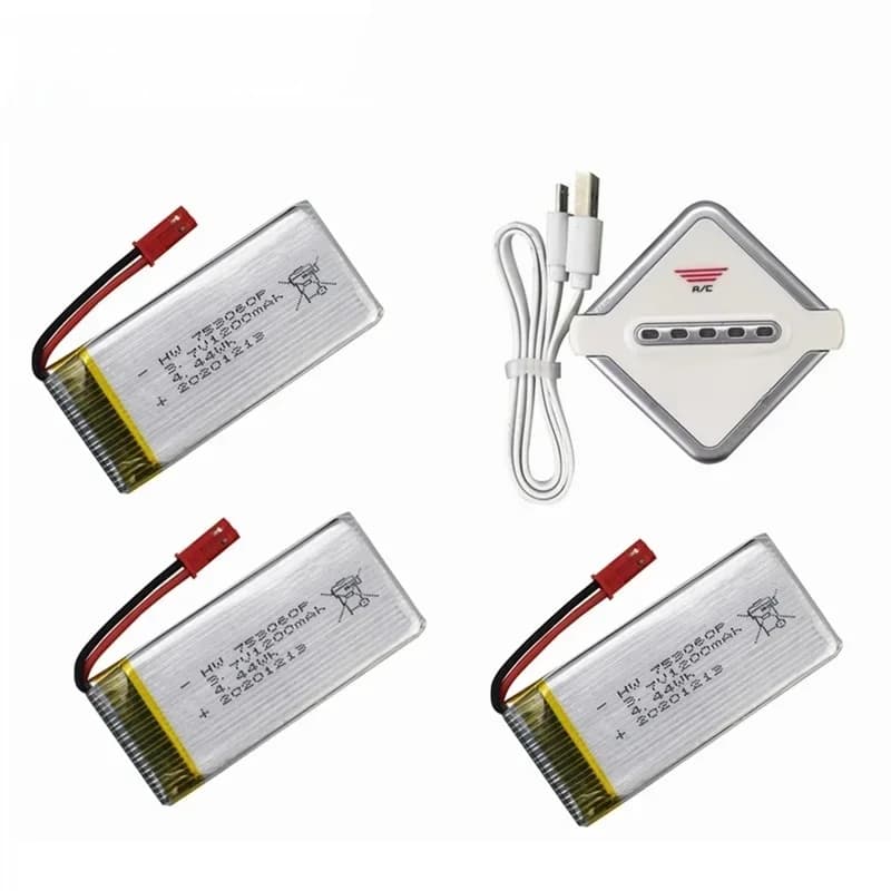 Ensemble batterie Lipo 3,7 V 1200 mAh et chargeur pour drone de photographie aérienne SP650, pièces détachées pour quadricoptère, batterie d'hélicoptère RC