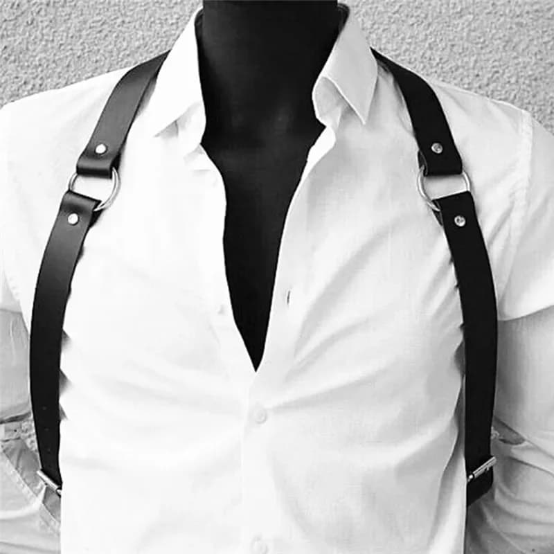 Ceinture de poitrine en cuir réglable pour hommes et femmes, costume de paupières punk, corps sexy, SFP
