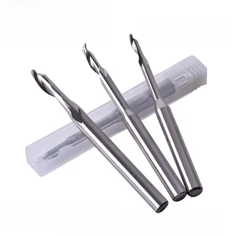 Startnow 5 pièces CNC fraise en alliage d'aluminium carbure de tungstène acier matériel simple bord flûte solide fraise gravure Bits
