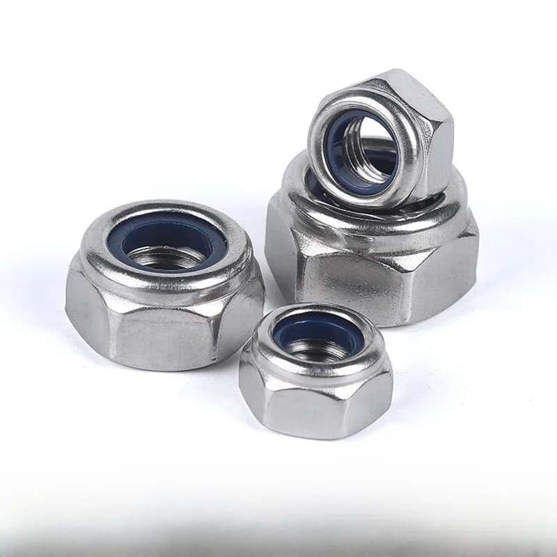 2/5/25 pièces M2 M2.5 M3 M4 M5 M6 M8 M10 M12 M16 304 acier inoxydable noir hexagone Nylon insérer écrou autobloquant Nylock écrou