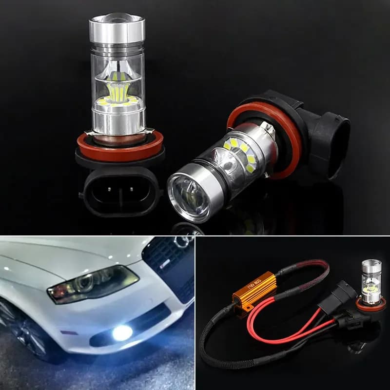 Ampoule antibrouillard LED Canbus blanc H8 H11, 2 pièces, lampe DRL pour Audi A3 8P 8V A4 B6 B8 B5 A6 C6 C5 80 B7 A5 100 A7 A8 Q5 Q7 TT S6