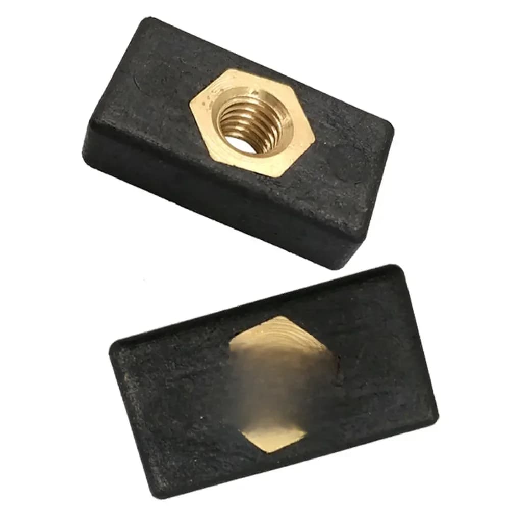 Rail coulissant à montage latéral pour Kayak, 2/6/8 pièces, support pour canne à pêche, Base de montage, écrou coulissant