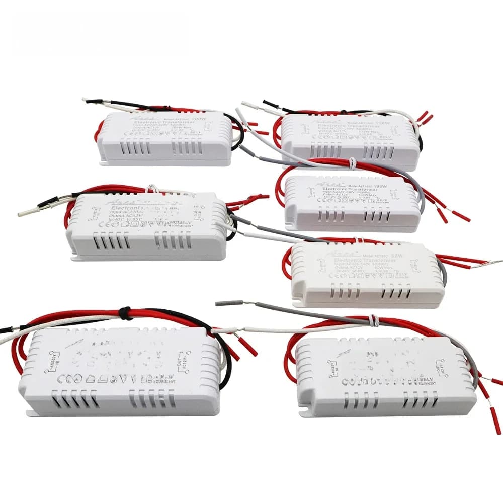 Lampe halogène en cristal à intensité variable, lampe à quartz électronique, AC 220V à AC 12V, 160W, 180W, 200W, G4, G5.3, CE