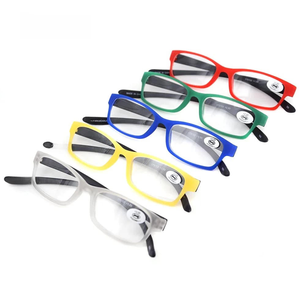 Pack de 5 lunettes de lecture pour hommes et femmes, petite monture suspendue au cou, mode 5 couleurs, lunettes presbytes 1.0 1.5 2.0 2.5 3.0 3.5