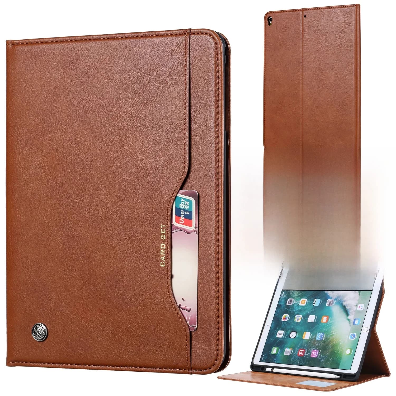 Étui à rabat en Faux cuir pour iPad 10.2 7e 8e 2019 2020 Air 2 3 4 4e Pro 9.7 10.5 11 5e 6e 2017 2018, coque de tablette d'affaires intelligente