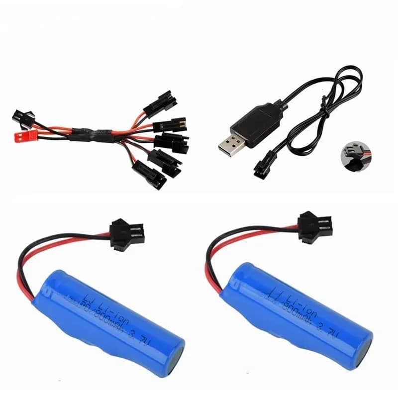 Batterie Lipo 14500 3.7V 800mAh avec USB pour voiture RC JJRC C2 D828, accessoires pour jouets de voiture RC de cascade