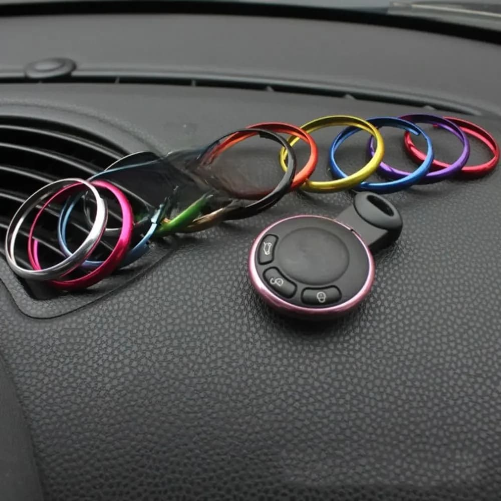 Anneau de protection de clé en alliage d'aluminium, garniture de couvercle de clé, coque de clé pour BMW Mini Cooper Wlman Countryman, accessoire de voiture