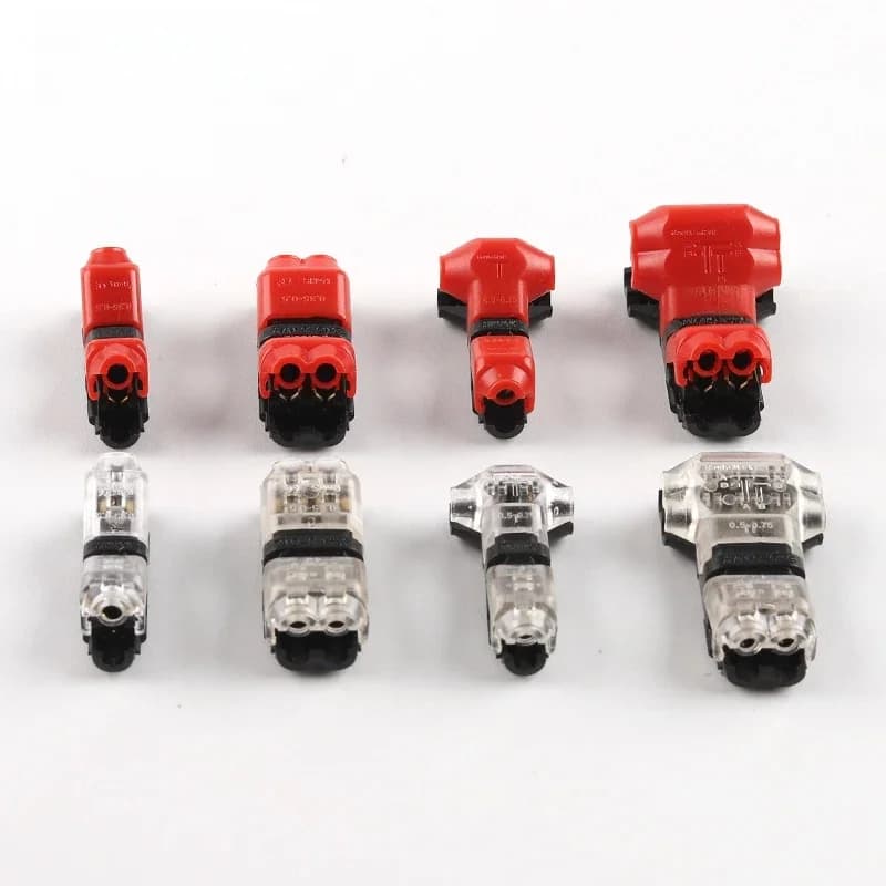 30/50/100 PCS Connecteur rapide Scotch Lock de type I/T 1 ou 2 broches pour bornes à sertir 24-18AWG, câble de bande LED, câble audio de voiture