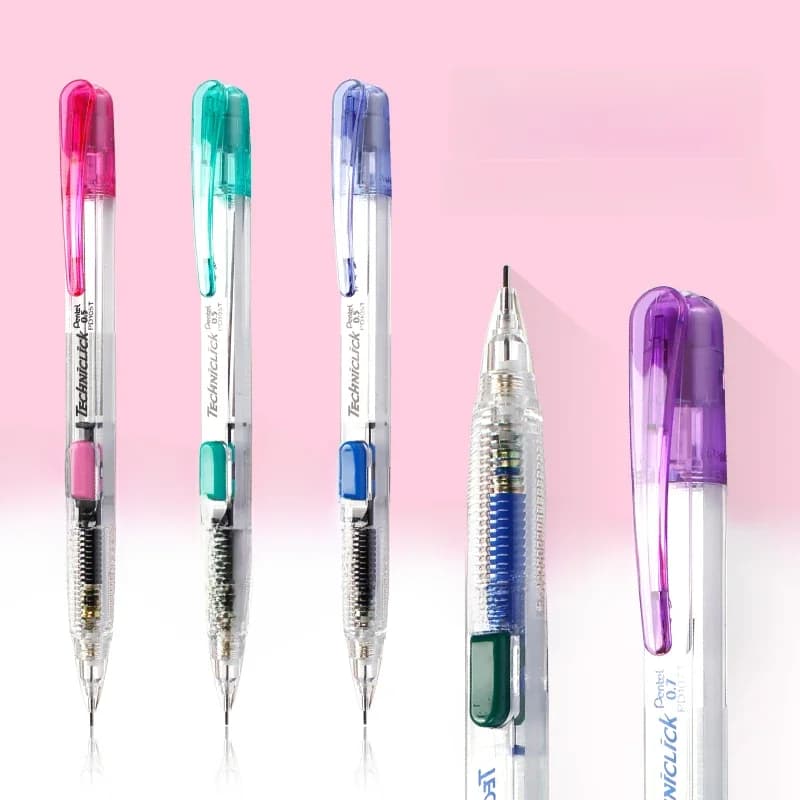 Pentel japon – crayons automatiques à pression latérale technick, PD 105T/107T, 0.5/0.7mm, fournitures scolaires, 1 pièce