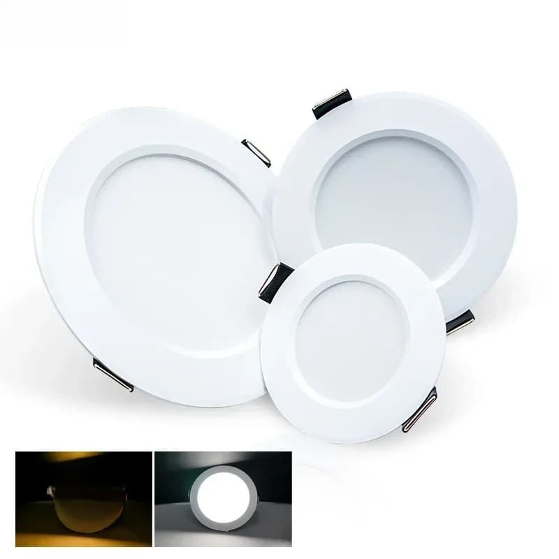 Plafonnier LED encastré 3W 5W 7W 9W 12W 15W, lampe LED AC 220V 230V 240V, spot rond encastré, panneau lumineux LED pour éclairage intérieur