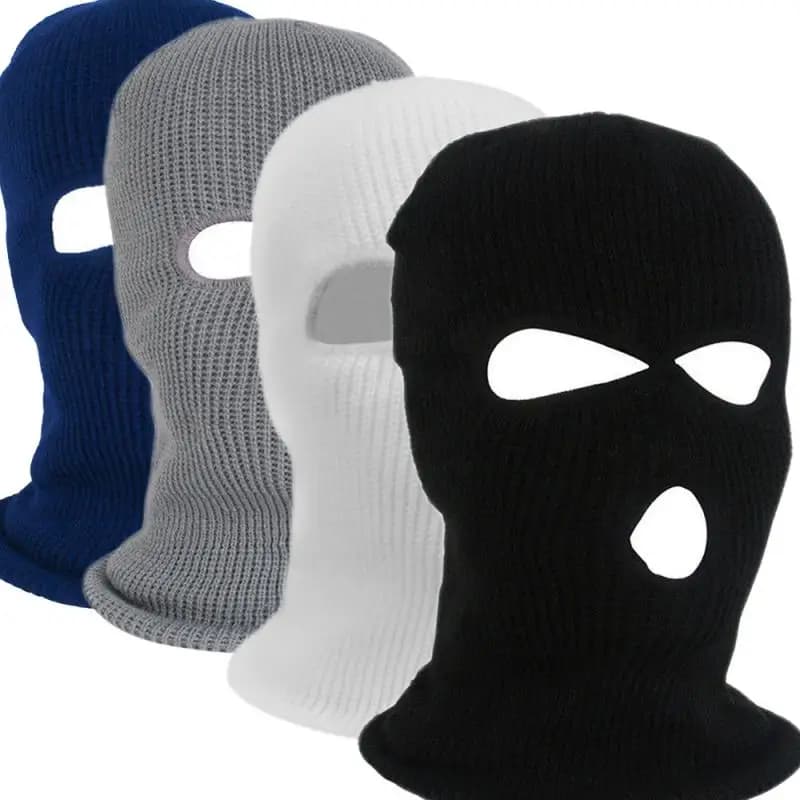 Masque tactique de l'armée, masque complet à 3 trous, masque de Ski, casquette d'hiver, cagoule, casque de moto