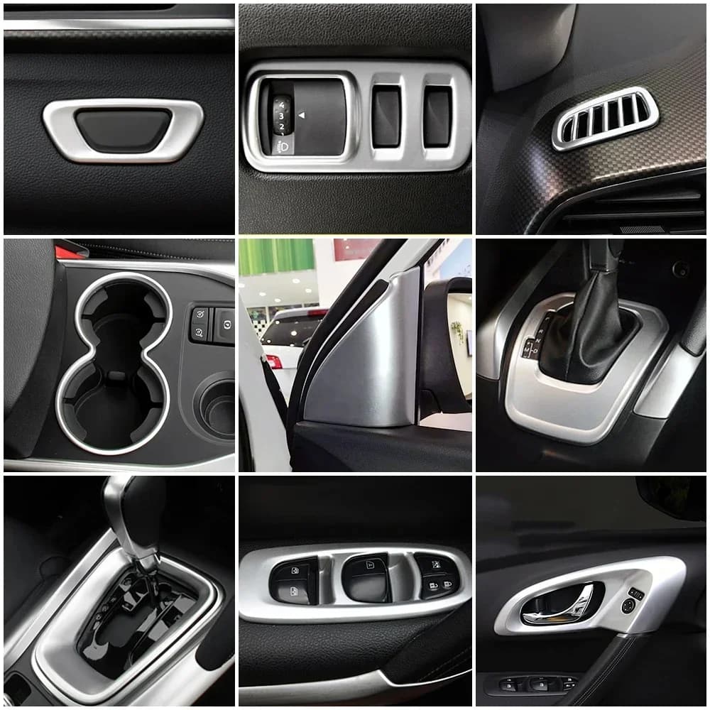 Pour Renault Kadjar 2015-2019 Auto intérieur contrôle Central modifier cadre couverture garniture partie intérieure voiture style Refit