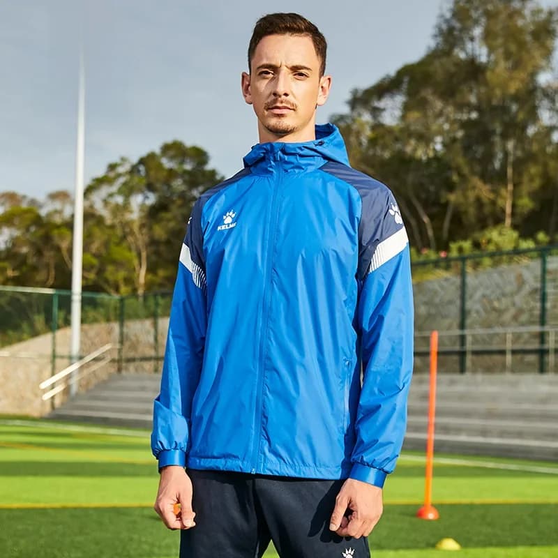 KELME hommes coupe-vent veste de course football enfant à capuche coupe-vent manteau Couple formation imperméable veste séchage rapide 8061WT1005