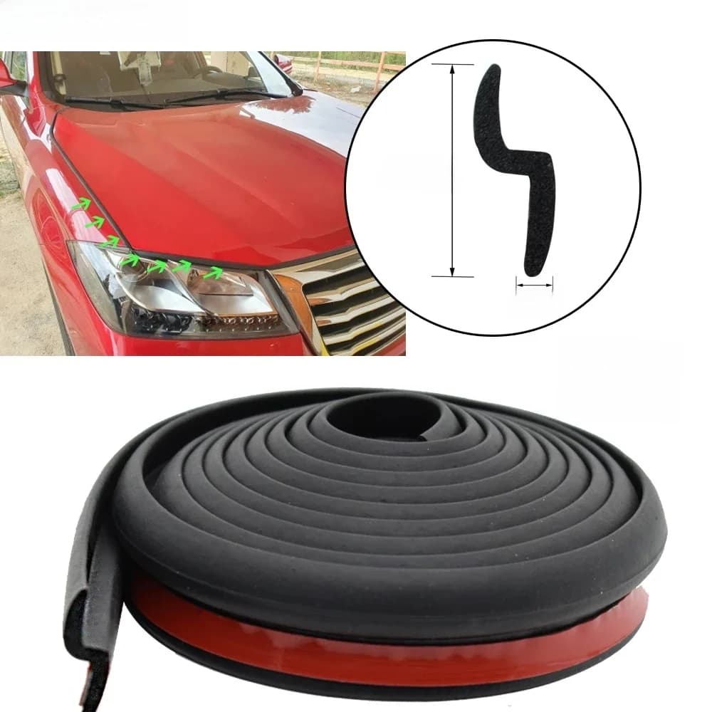 Bande d'étanchéité universelle de Type Z pour voiture, 2m, autocollant, garniture d'isolation phonique, pilier de tableau de bord, Protection élastique, étanche