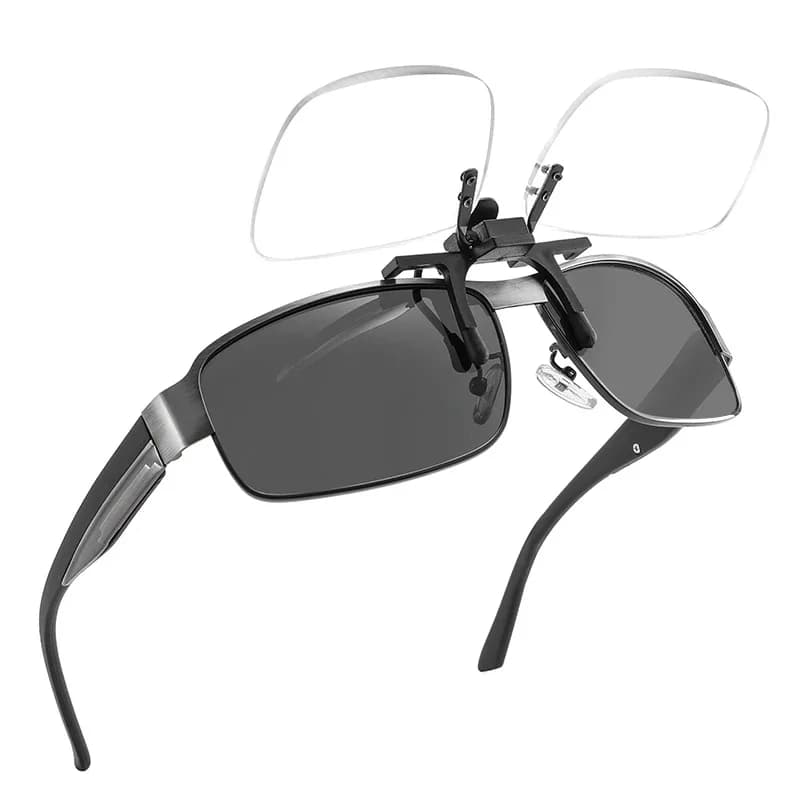 Lunettes de lecture à Clip, lunettes de soleil à rabat haut et bas, lentilles presbytes avec boîte, loupe sans bords pour femmes, lunettes de soleil pour hommes