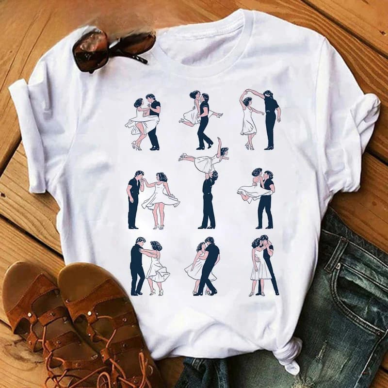 Film chaud danse sale T-shirt femmes Kawaii dessin animé graphique t-shirts unisexe Hip Hop Harajuku Anime Hip Hop T-shirt femme
