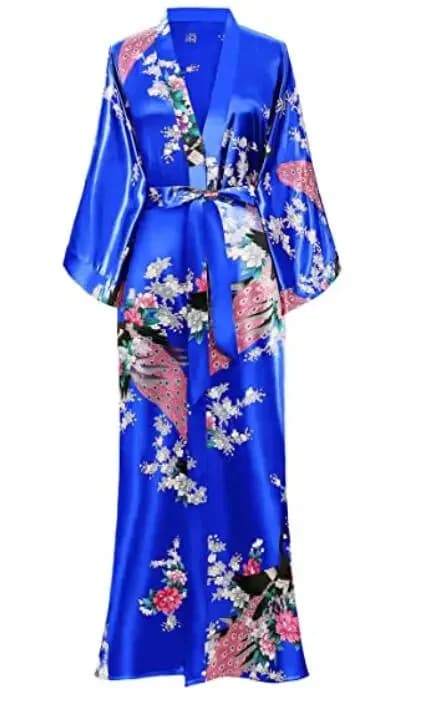 Sexy femmes longue Robe avec poche mariage mariée demoiselle d'honneur spanGown rayonne Kimono peignoir grande taille S-XXXL robe de nuit