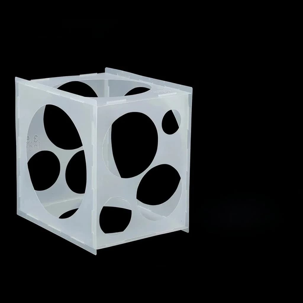 Boîte de Mesure de la Taille des Ballons Pliable, Outil de Mesure de la Taille des Ballons en Forme de Cube, 11 Trous pour la Décoration des Colonnes d'Arc de ixde Mariage