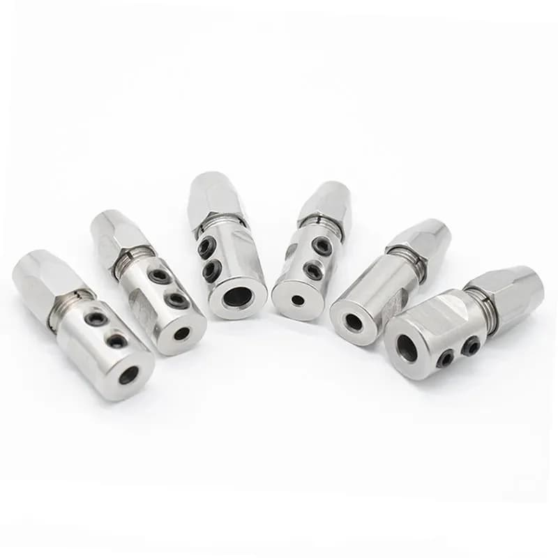 Accouplement Flexible CW/CCW pour bateau Rc, en acier inoxydable, verrouillage d'arbre souple, 5*4/4.76/3mm 3.18*3/2mm 4*3.18/4mm 2.3*2.2mm, coupleur à pince Flexible