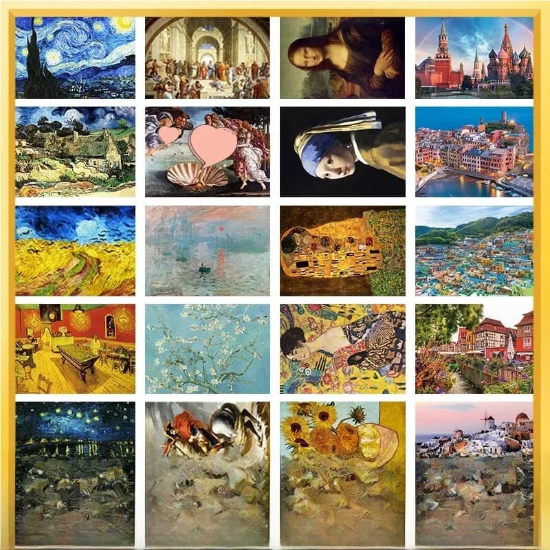 MaxRenard 50*70 cm Puzzles 1000 pièces assemblage photo Van Gogh peinture nuit étoilée Art Puzzles jouets pour adultes jeux
