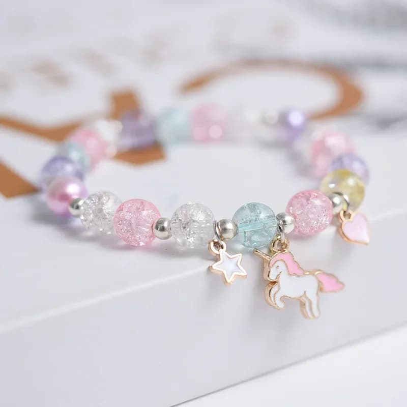 Popcorn perle doux Bracelet pour enfants femmes mignon nuage fleur pendentif Bracelets enfants filles charme souhait Bracelet en gros