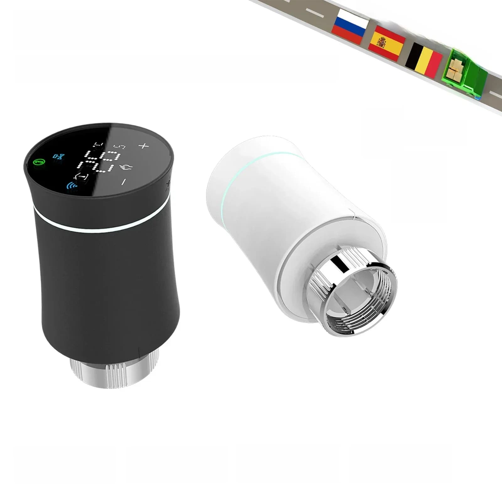 MOES ZigBee 3.0 – Thermostat TRV, vanne d'actionneur de radiateur, contrôleur de température intelligent Programmable, commande vocale Alexa Google