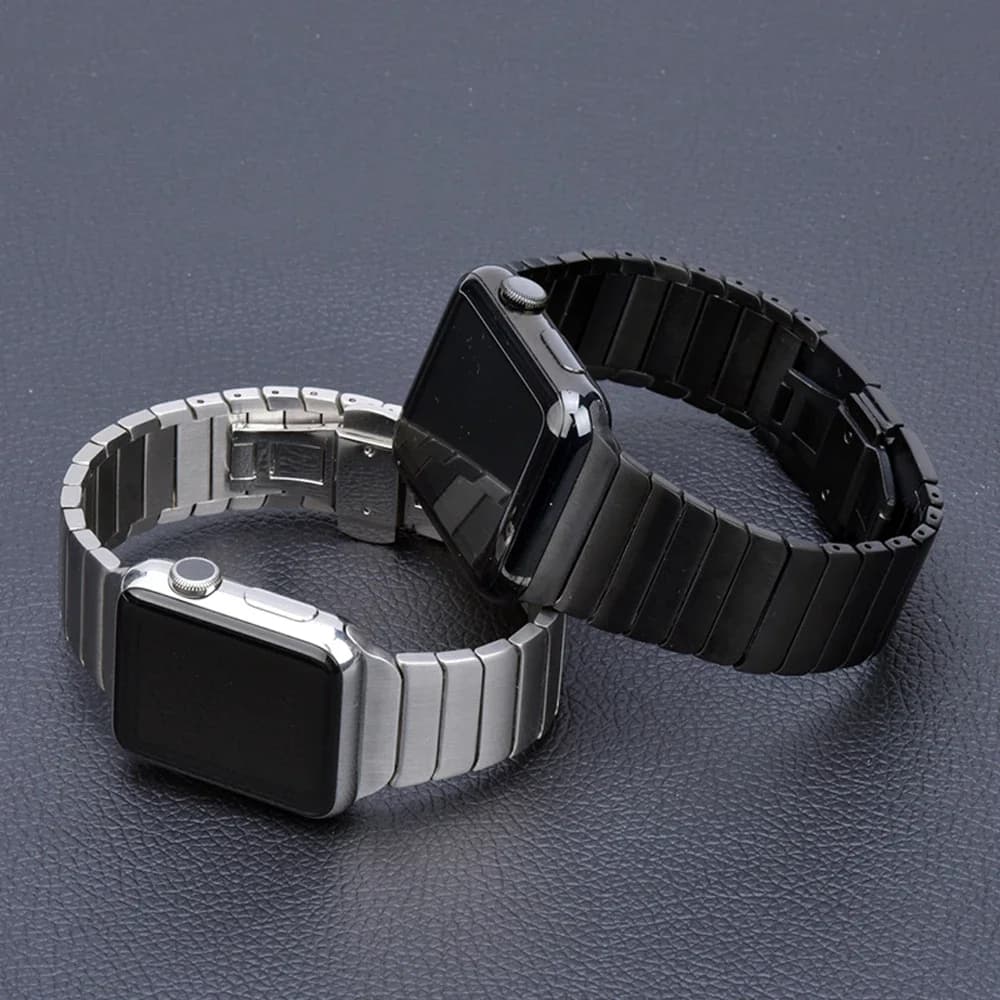Bracelet en Acier Inoxydable pour Apple Watch, 44mm, 40mm, 45mm, 41mm, 49mm, 42mm, 38mm, Bracelet en Métal, iWatch Série 7, SE, 6, 3, 4, 5, Ultra 8