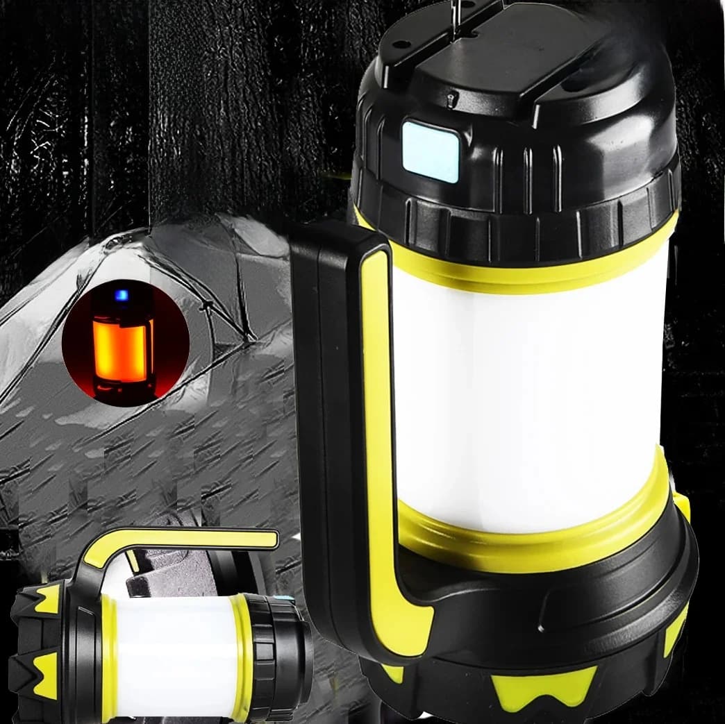 ZK30 8000 Lumen 100W longue utilisation, torche LED rechargeable par USB lanterne de camping résistante à l'eau lampe de poche de recherche extérieure pour la chasse au poisson