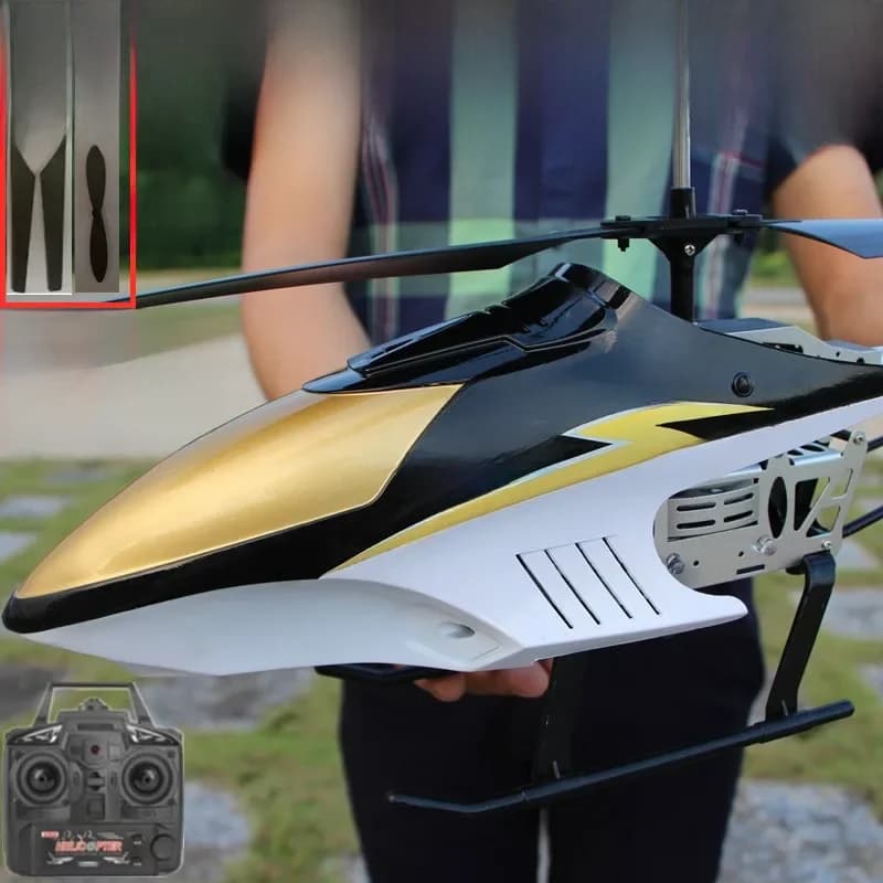 Hélicoptère télécommandé électrique avec cadre en alliage, jouet anti-chute, tout le corps, lumières LED, grand modèle RC, 3,5 CH, 80cm, 150 m
