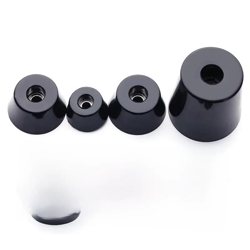 Pieds en caoutchouc noir antidérapants, 4 pièces, pour pieds de meubles, pieds de table, coussinets de fond de meuble, pour haut-parleur de subwoofer, accessoires de meubles