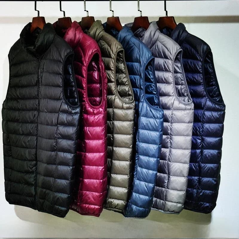 Veste bouffante sans manches pour hommes, manteau léger, résistant à l'eau, pliable, grande taille 5xl 6xl, nouvelle collection automne printemps 2025