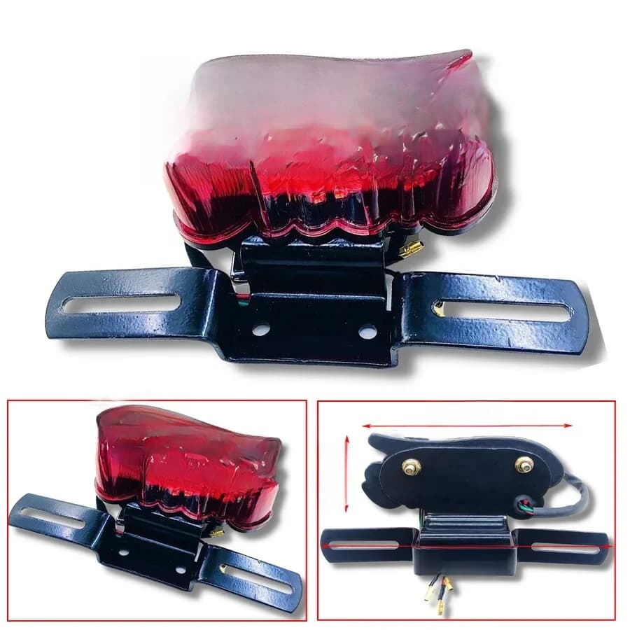 Feu arrière rouge rétro pour motos, feu Stop, plaque d'immatriculation, feu arrière pour Softail personnalisé Chopper Bobber universel